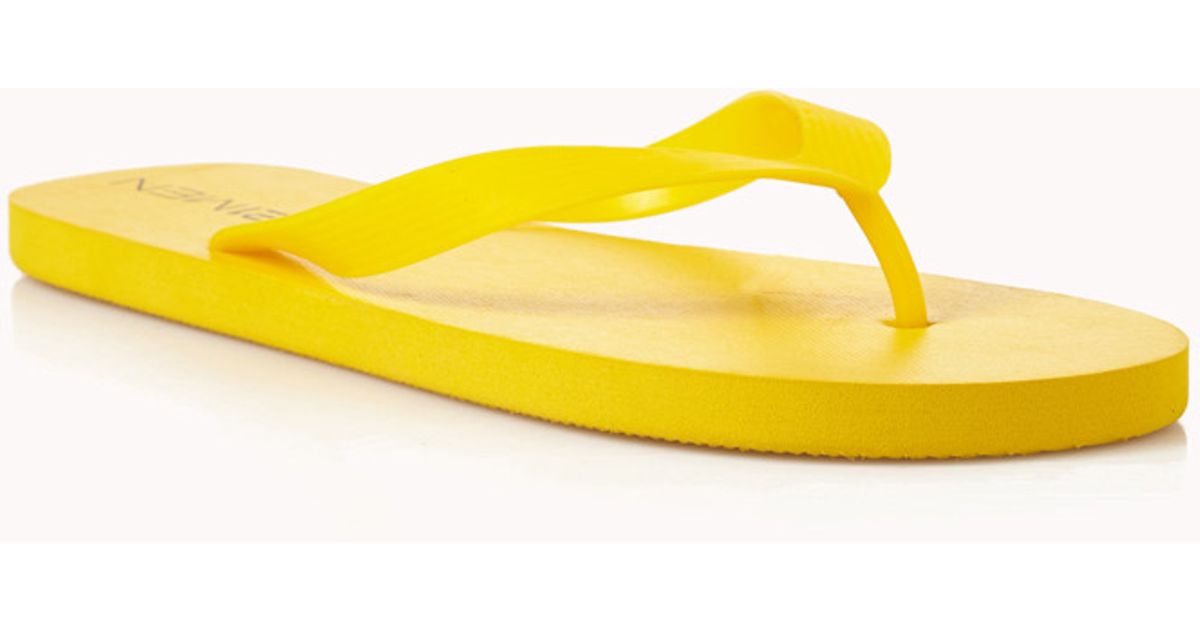 Lyst - Forever 21 Flip Flop Sandals in Yellow for Men