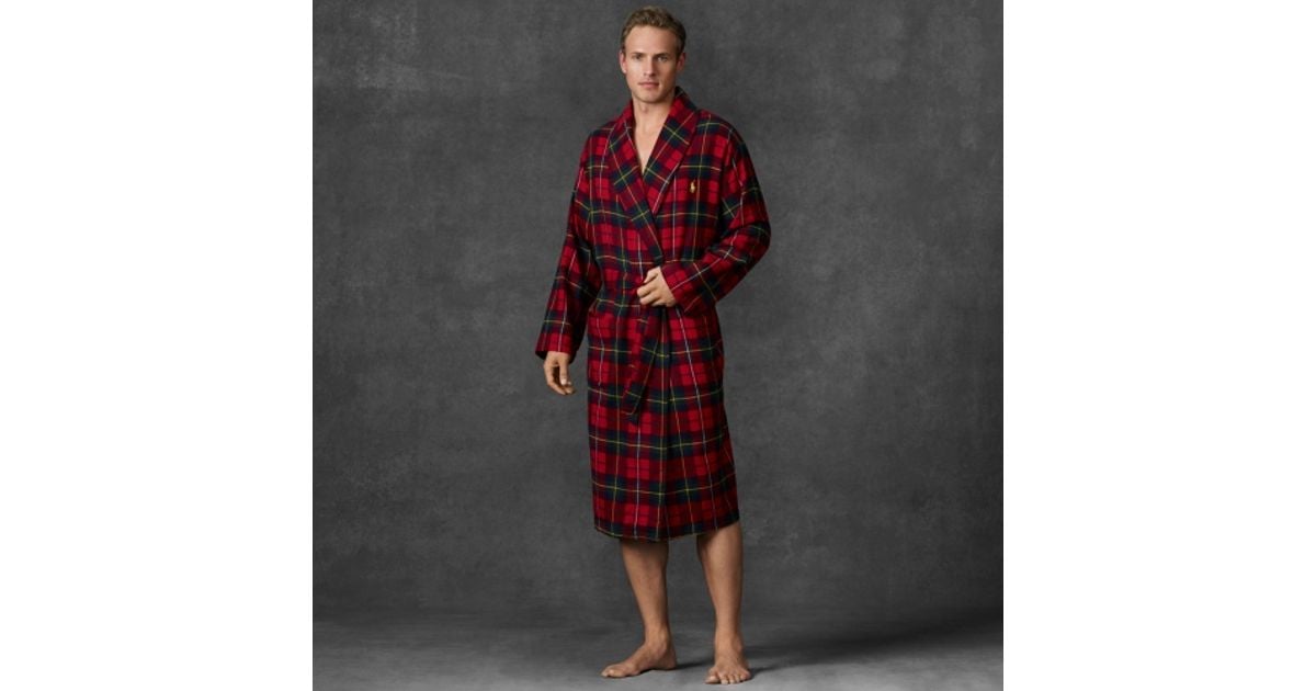 ralph lauren plaid robe