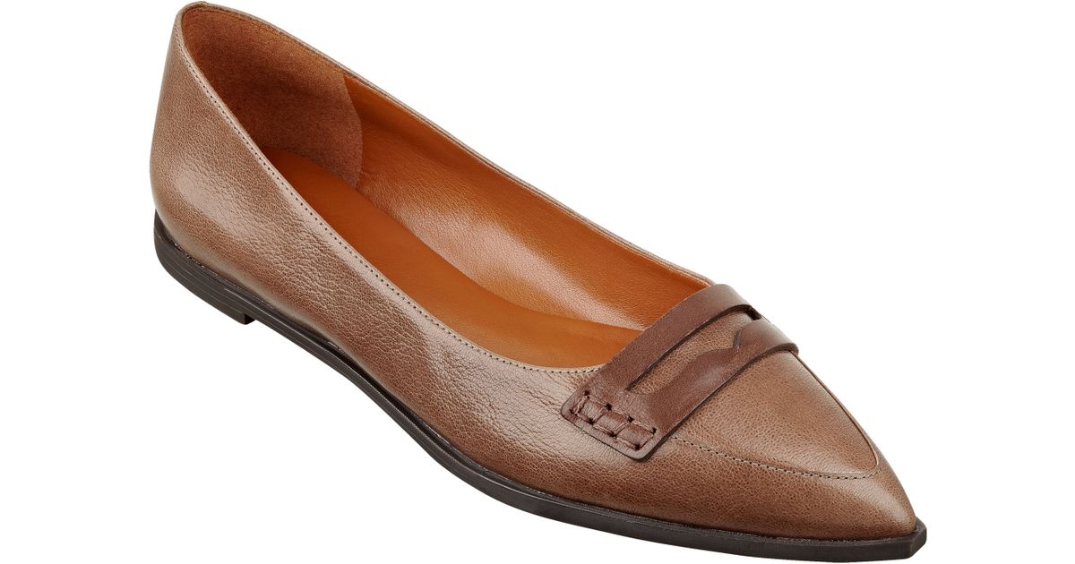 pointy brown flats