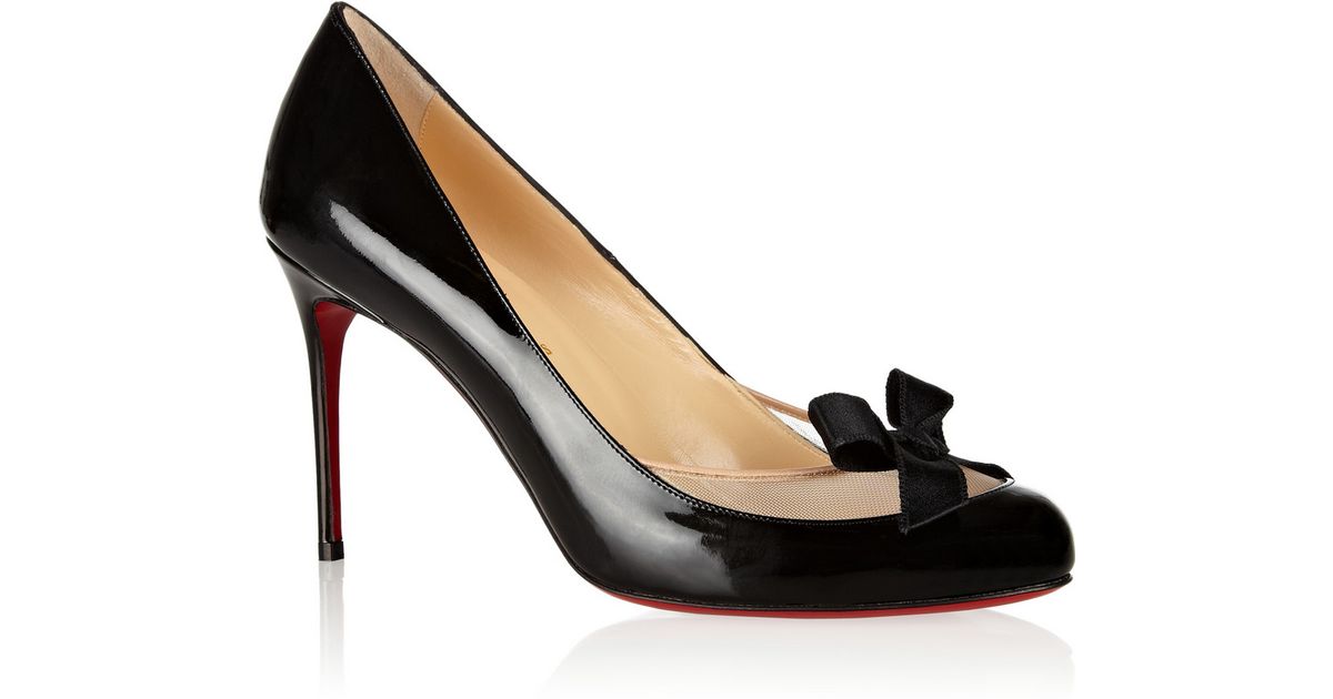 black spiked christian louboutin sneakers - Christian louboutin Filove 85 Patentleather and Mesh Pumps in ...