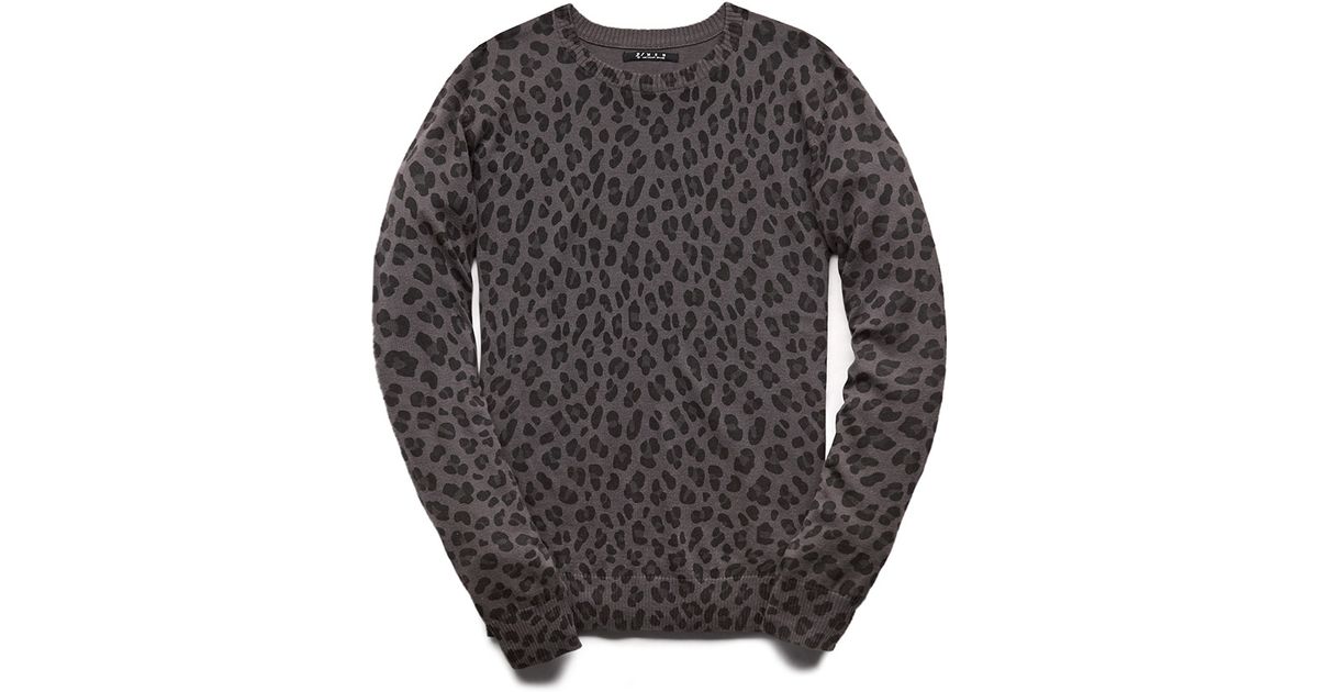 mens leopard sweater