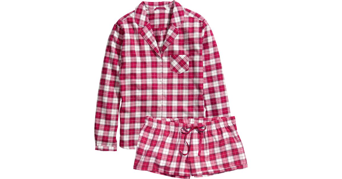 Lyst H&m Flannel Pyjamas in Red