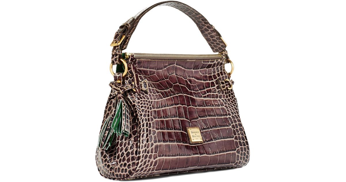 Lyst - Dooney & Bourke Crocodile Textured Hobo Bag in Red