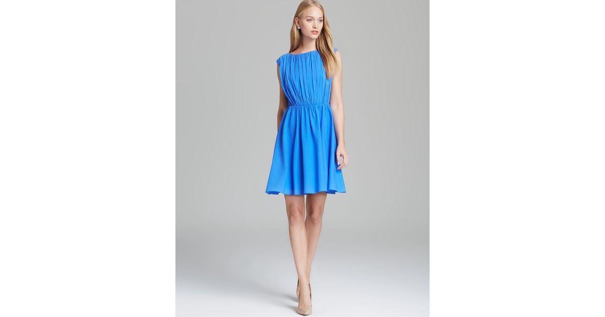 alice and olivia blue gown