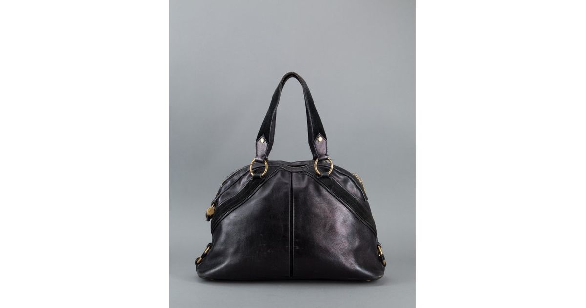 ysl monogramme bag - Saint laurent Pre-Owned: Black Leather \u0026#39;Muse\u0026#39; Vintage Shoulder Bag ...