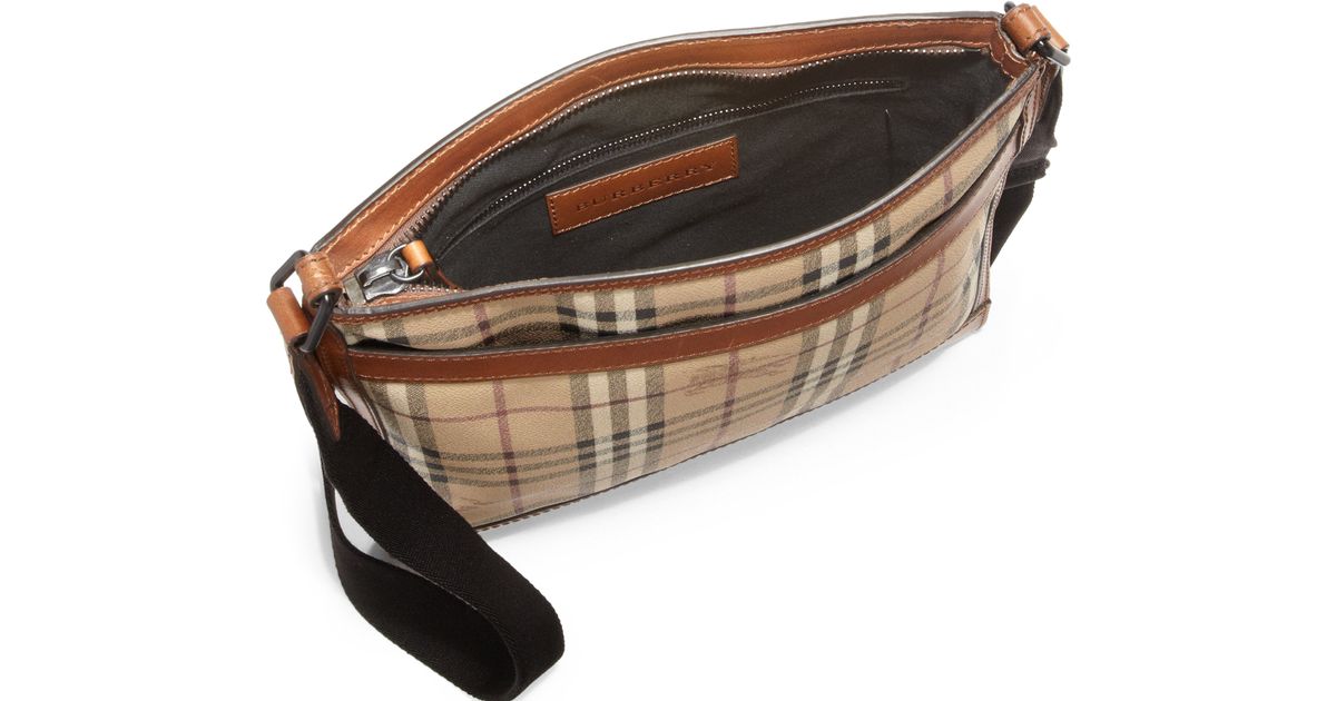 Lyst Burberry Crossbody Messenger Bag In Natural For Men
