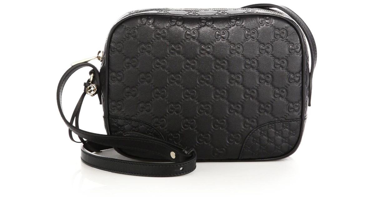 Gucci Bree Ssima Mini Leather Disco Bag in Black | Lyst
