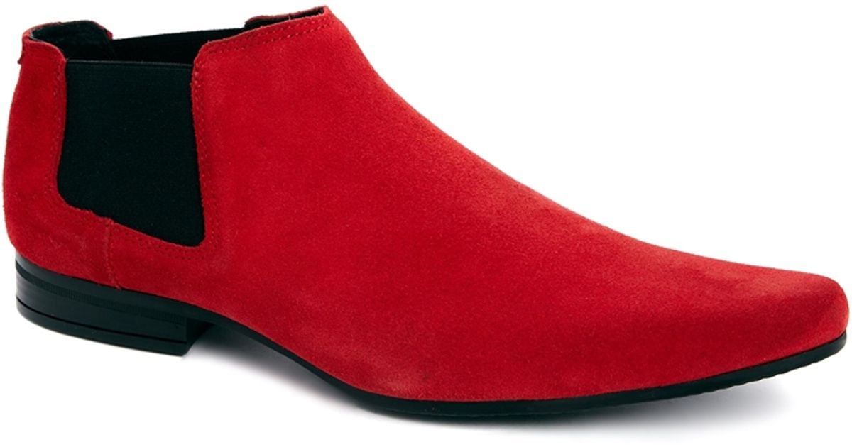 red chelsea boots for men