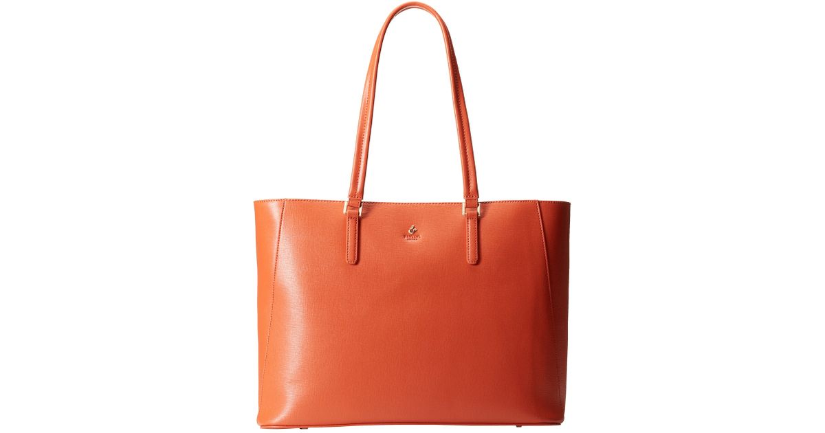 Lyst Knomo Cavendish Open Tote Bag With Laptop Sleeve In Orange