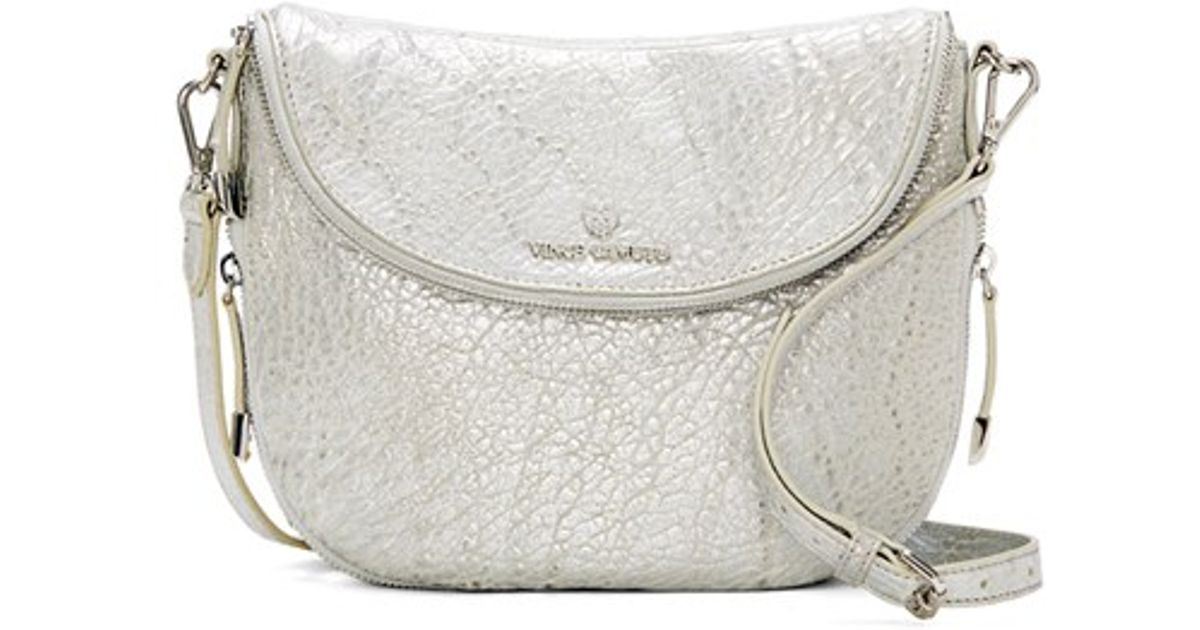 Lyst Vince Camuto Rizo Leather Crossbody Bag Metallic In