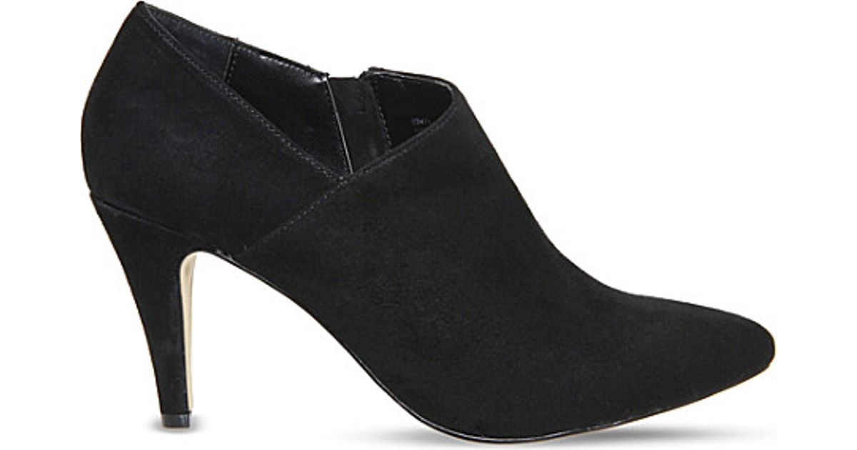 Lyst Office Quirky Suede Shoe Boots In Black