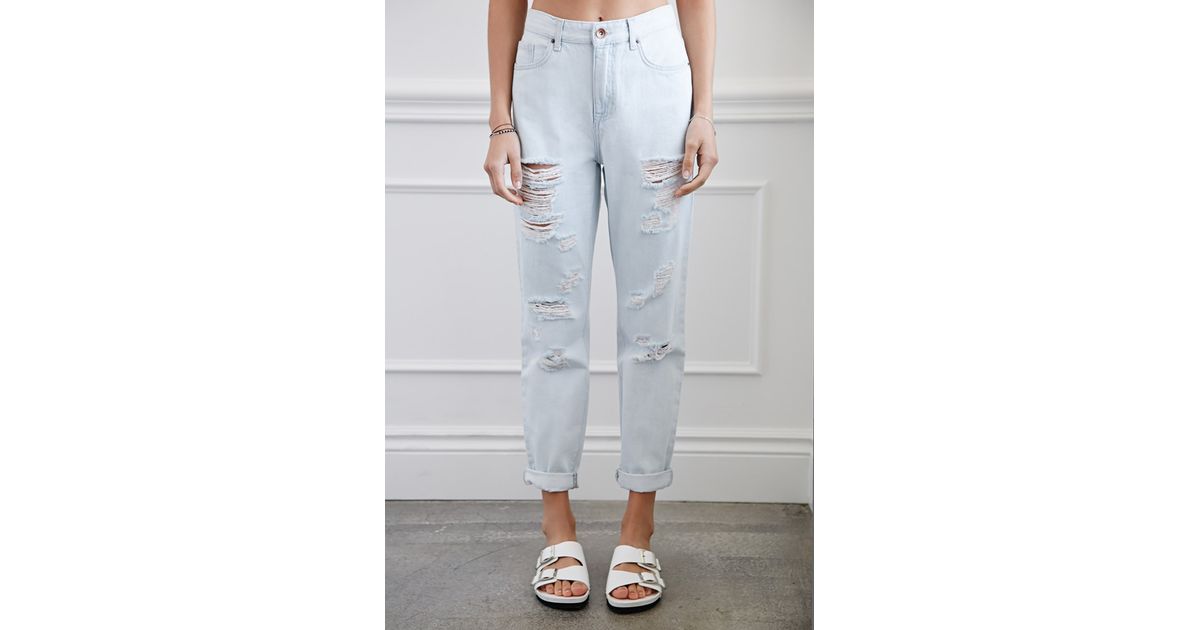 high waisted boyfriend jeans forever 21