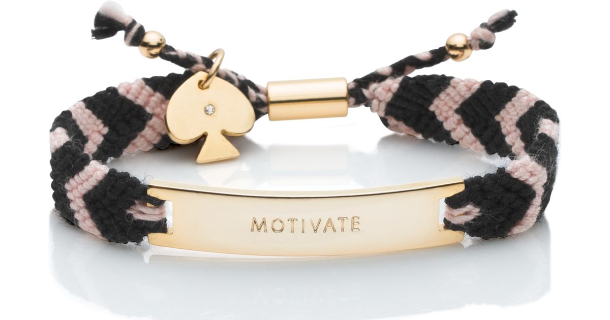 Lyst Kate Spade New York On Purpose Friendship Bracelet In Black