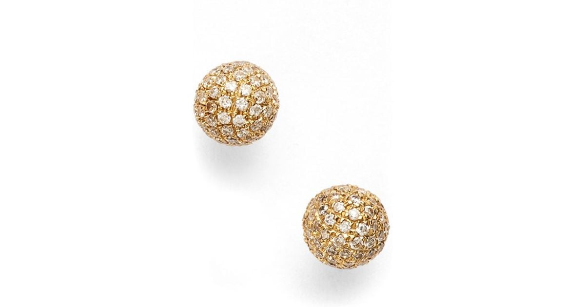 Lyst Bony Levy Diamond Pave Ball Stud Earrings Limited Edition Lyst Bony Levy Diamond Pave Ball Stud Earrings Limited Edition Nordstrom Exclusive In Metallic