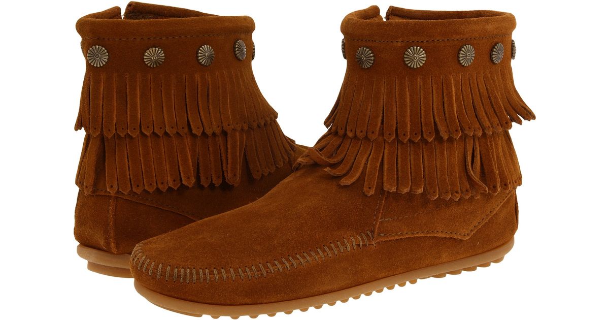 minnetonka double fringe boot