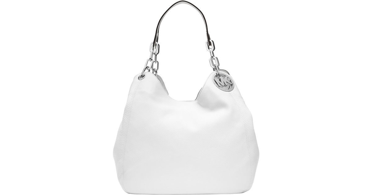 Lyst Michael Kors Fulton Leather Large Tote Bag In White