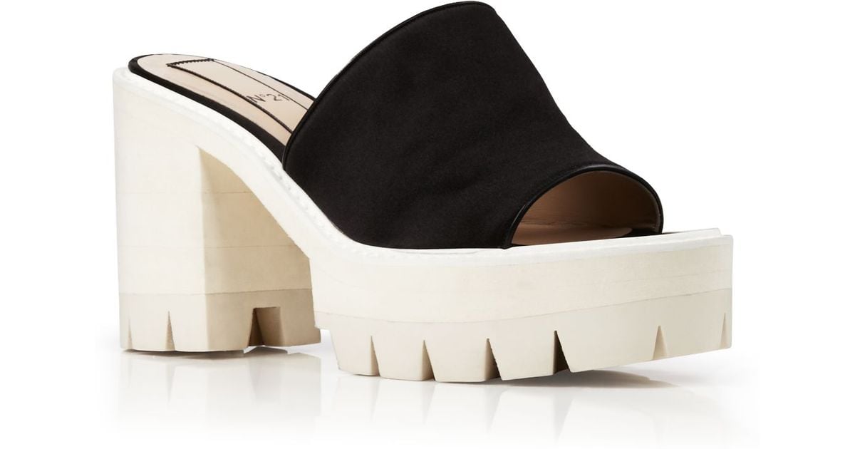 Sole Sandals Lyst Open Slide Black Bird Platform Lug Toe N°21 4Aq3RLjc5