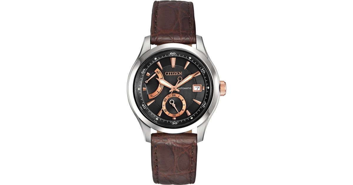 Citizen Men's Automatic Grand Classic Brown Genuine ...