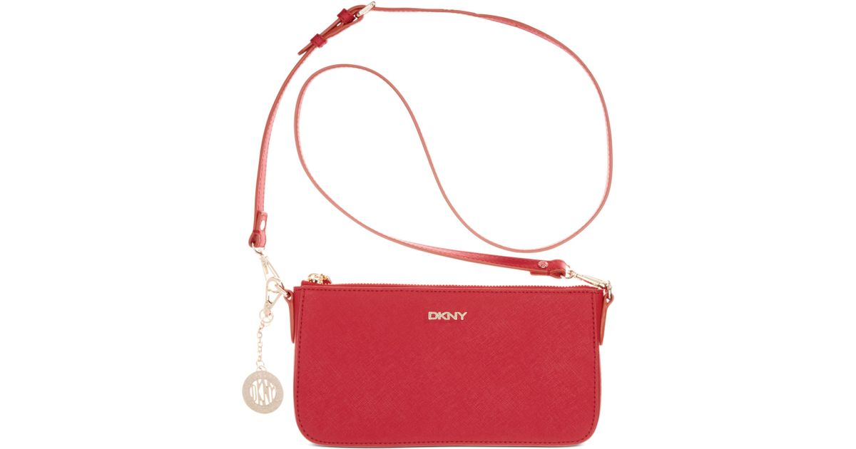 Lyst Dkny Bryant Park Saffiano Small Crossbody In Red