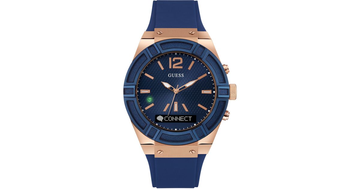 3 steel strap stainless smartwatch Silicone for Men Lyst  Blue C0001g1 in Blue Strap Smartwatch 45mm