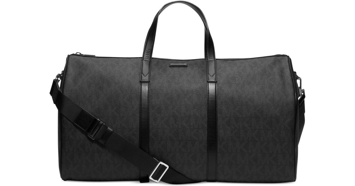 Lyst Michael Kors Signature Logo Jet Set Travel Duffle Bag In Lyst Michael Kors Signature Logo Jet Set Travel Duffle Bag In Black For Men