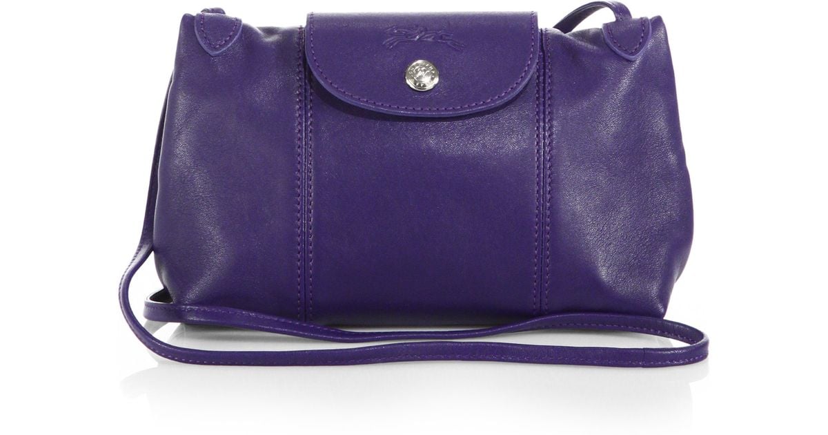 longchamp le pliage cuir small crossbody