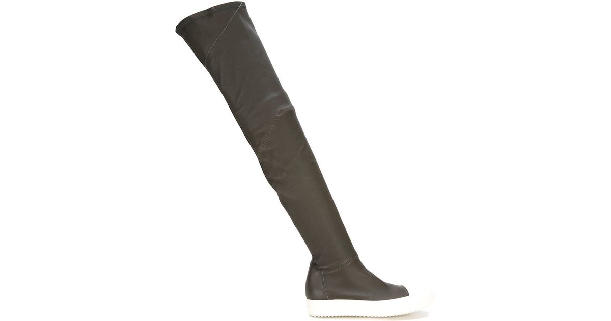 rick owens thigh high sneaker boots