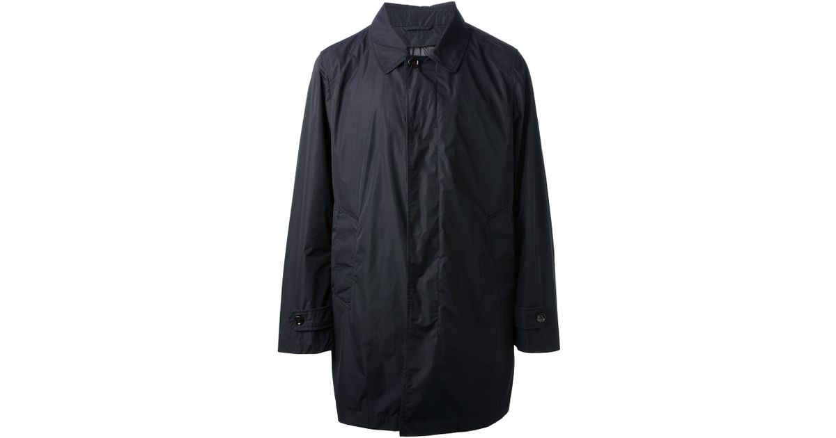 Moncler Durenne Trench Coat In Black Lyst Gallery