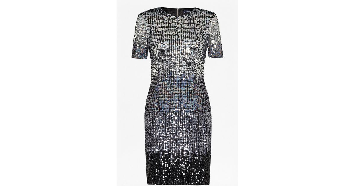 black fitted sequin dress