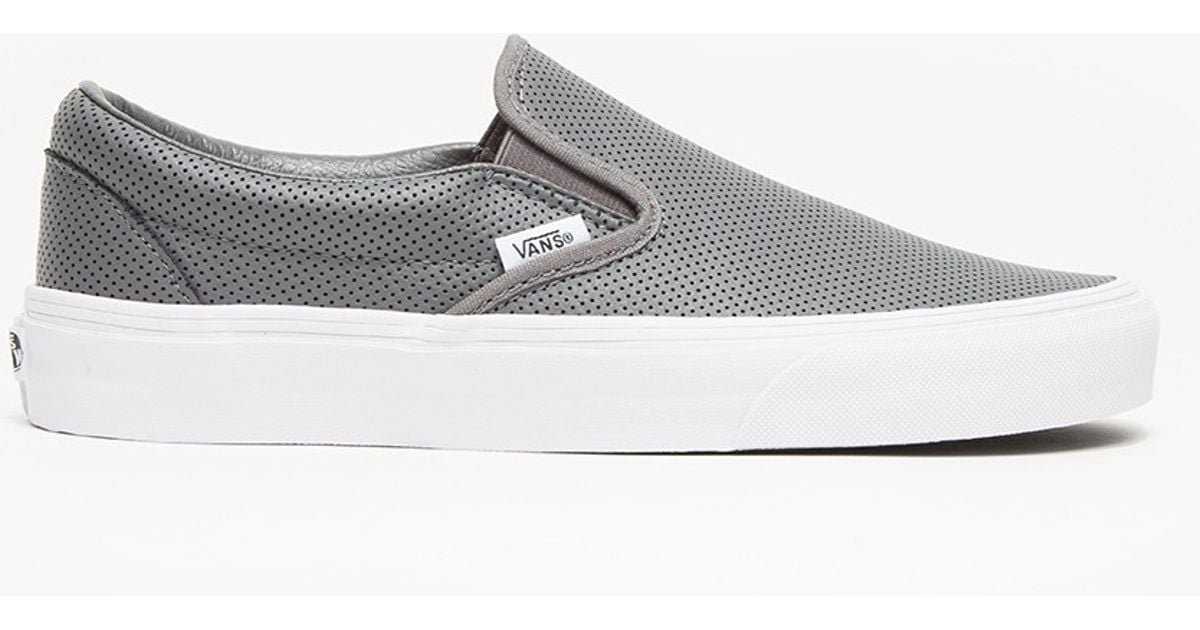 vans leather slip-on shoes beige vans leather slip-on shoes beige