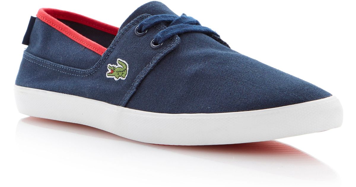 Lacoste Marice Lace Up Boat Style Shoes in Blue for Men | Lyst