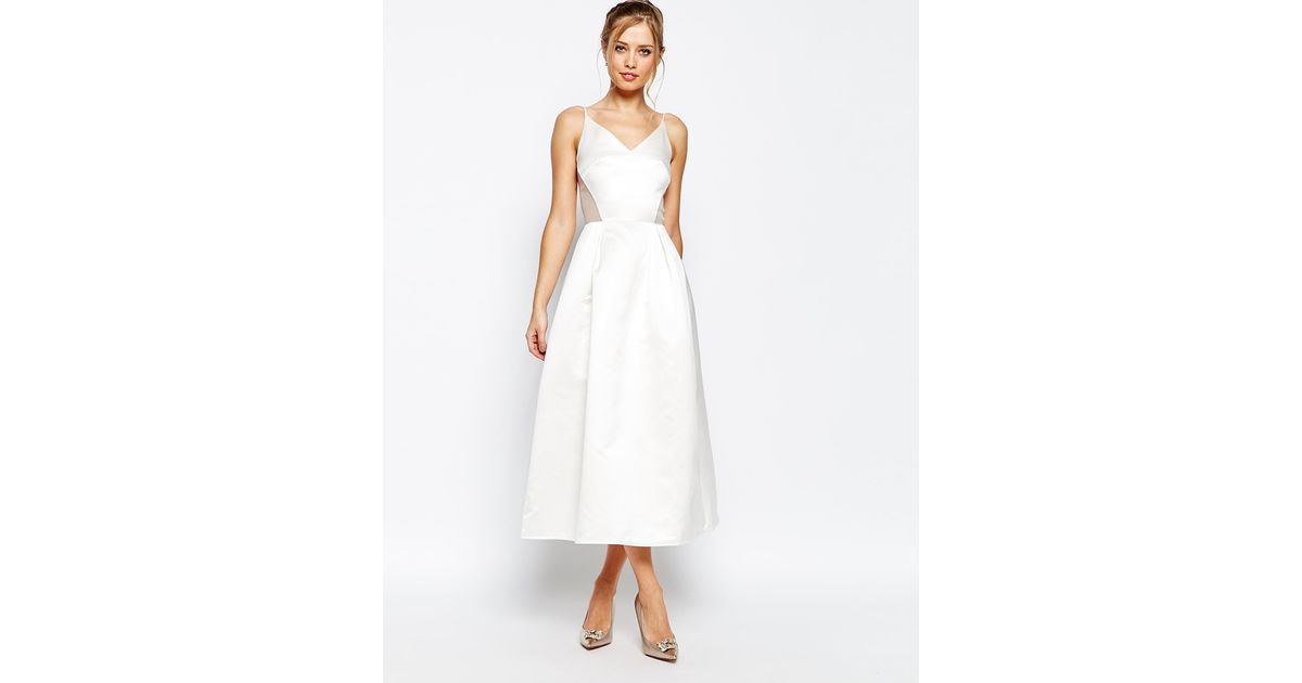 White Mesh Prom Dress