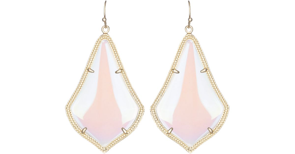 Lyst Kendra Scott Alexandra Iridescent Earrings In Metallic