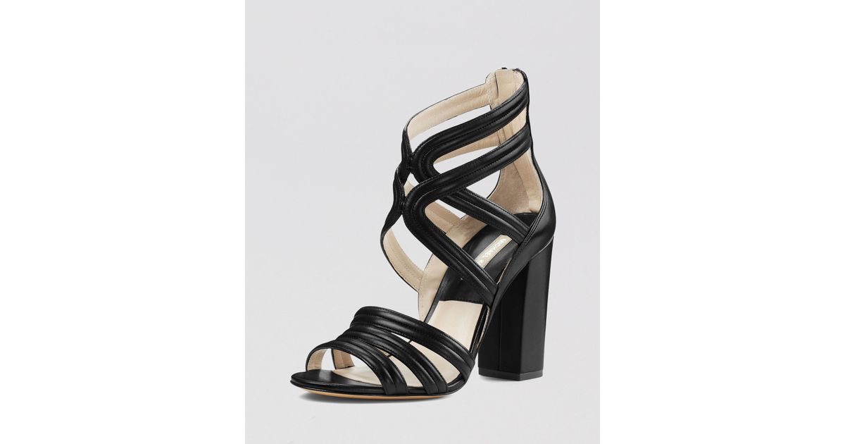 Lyst - Michael Kors Sandals Preston Strappy High Heel in Black