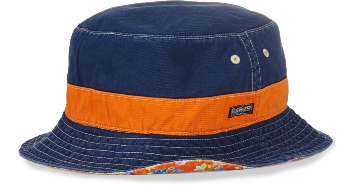 Lyst - Ralph Lauren Polo Big and Tall Reversible Bucket Hat in Blue for Men