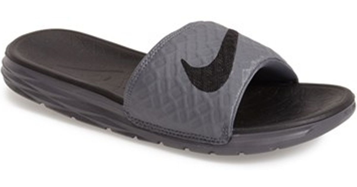  Nike  benassi  Solarsoft 2 Slide Sandal  in Gray for Men 