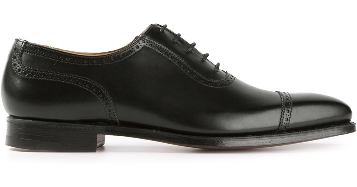 Crockett and jones Westbourne Leather Oxford Shoes in Black for Men | Lyst