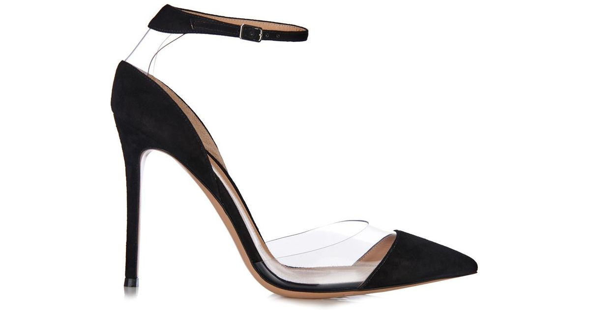 gianvito rossi stark plexi ankle strap heels