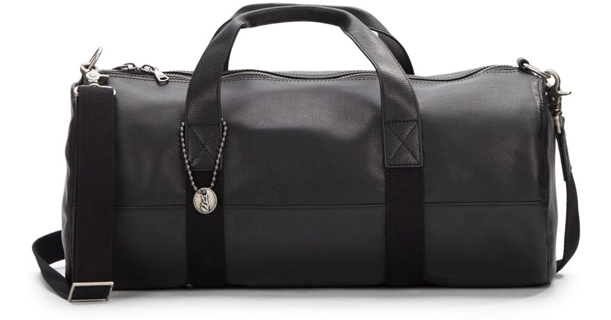Lyst John Varvatos Chelsea Leather Gym Duffel Bag In Black For Men