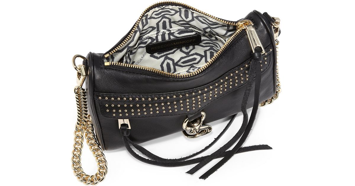 Lyst Rebecca Minkoff Studded Mini Mac Convertible Crossbody Bag In Lyst Rebecca Minkoff Studded Mini Mac Convertible Crossbody Bag In Black