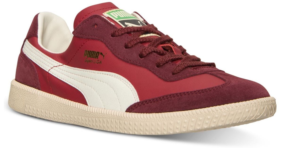 Puma Men'S Super Liga Og Retro Casual Sneakers From Finish Line in Red ...