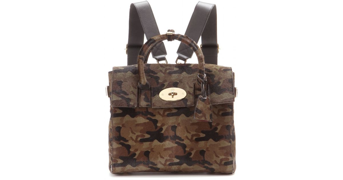 Lyst Mulberry Cara Delevingne Calf Hair Bag In Green