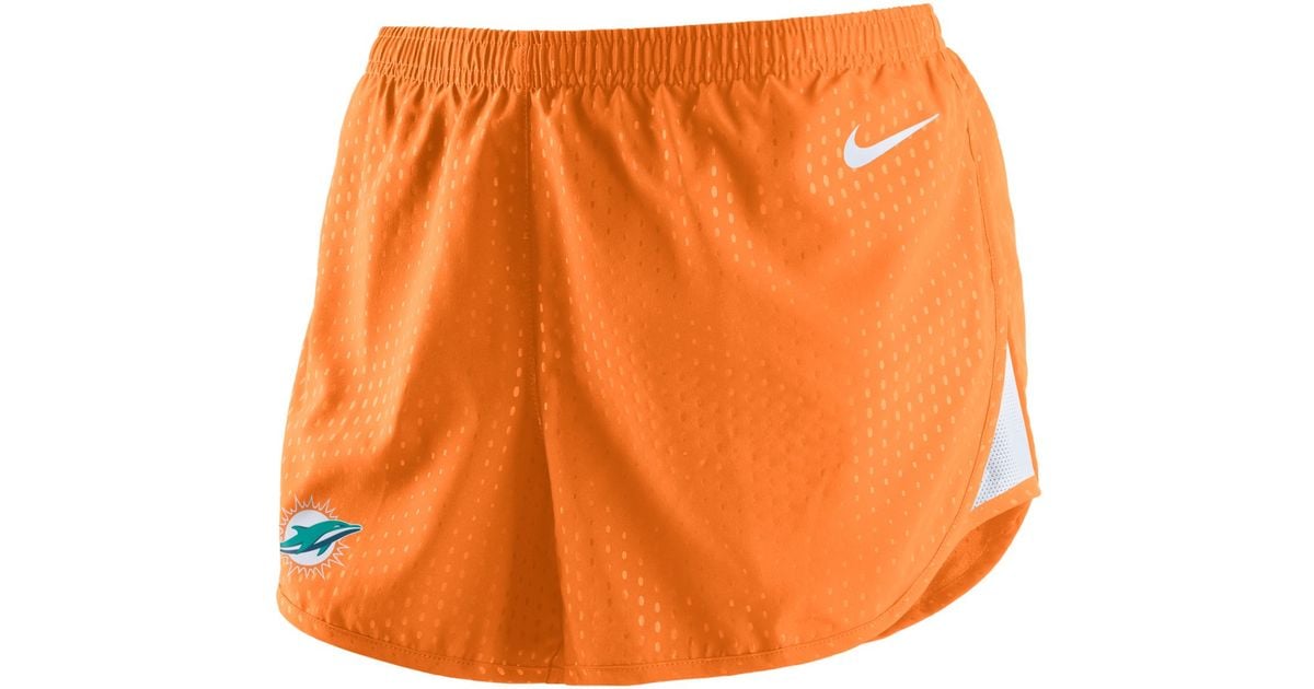 Nike Women's Miami Dolphins Mod Tempo Shorts in Orange | Lyst