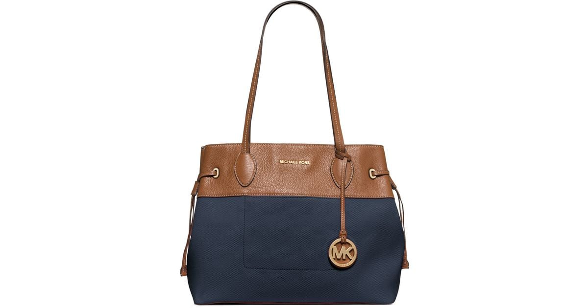 Lyst Michael Kors Marina Large Canvas Tote In Blue