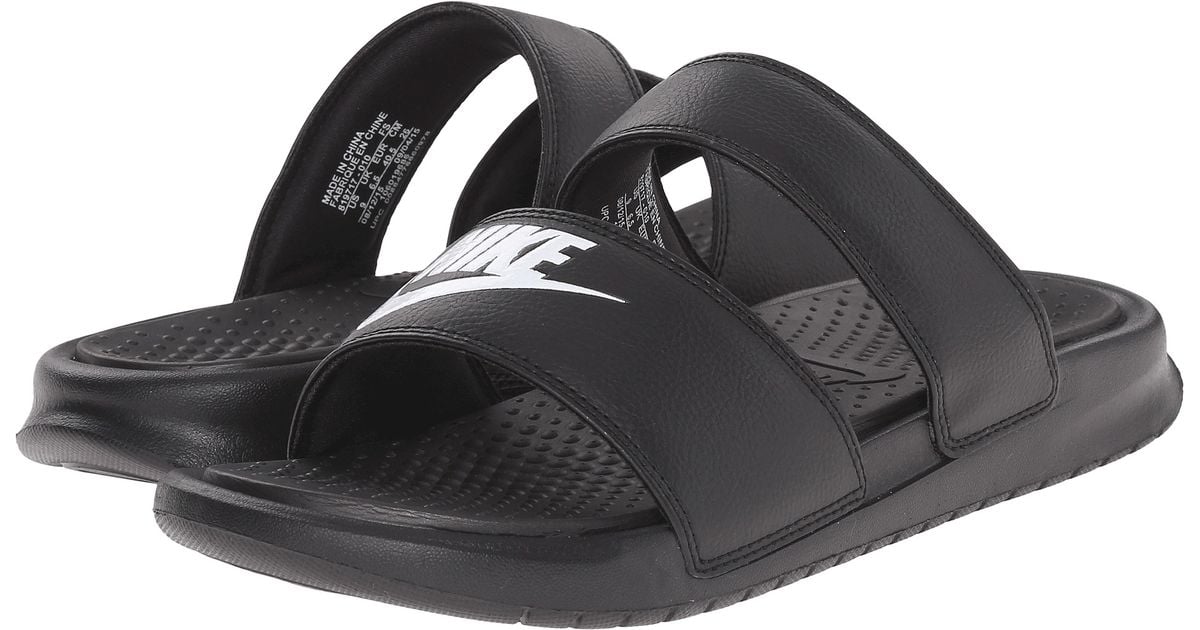 Nike Benassi Duo Ultra Slide in Black (Black/White) | Lyst