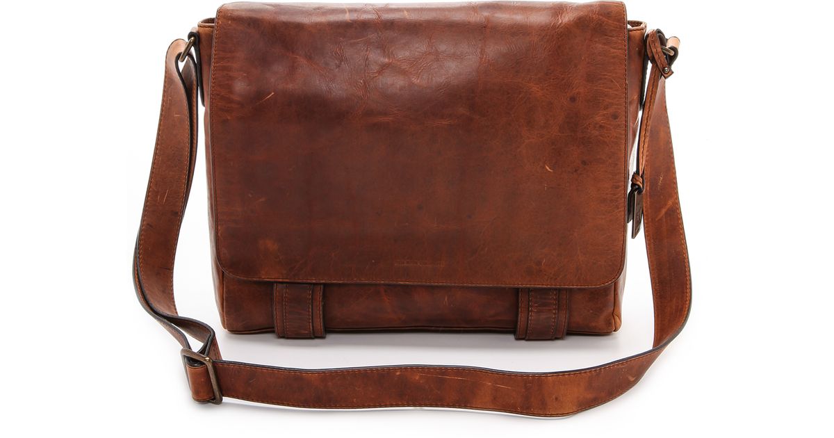 Lyst Frye Logan Messenger Bag Cognac In Brown