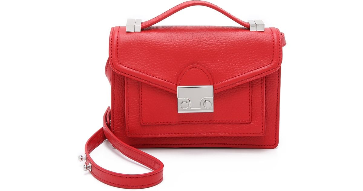 Loeffler Randall Mini Rider Cross Body Bag Red In Lyst