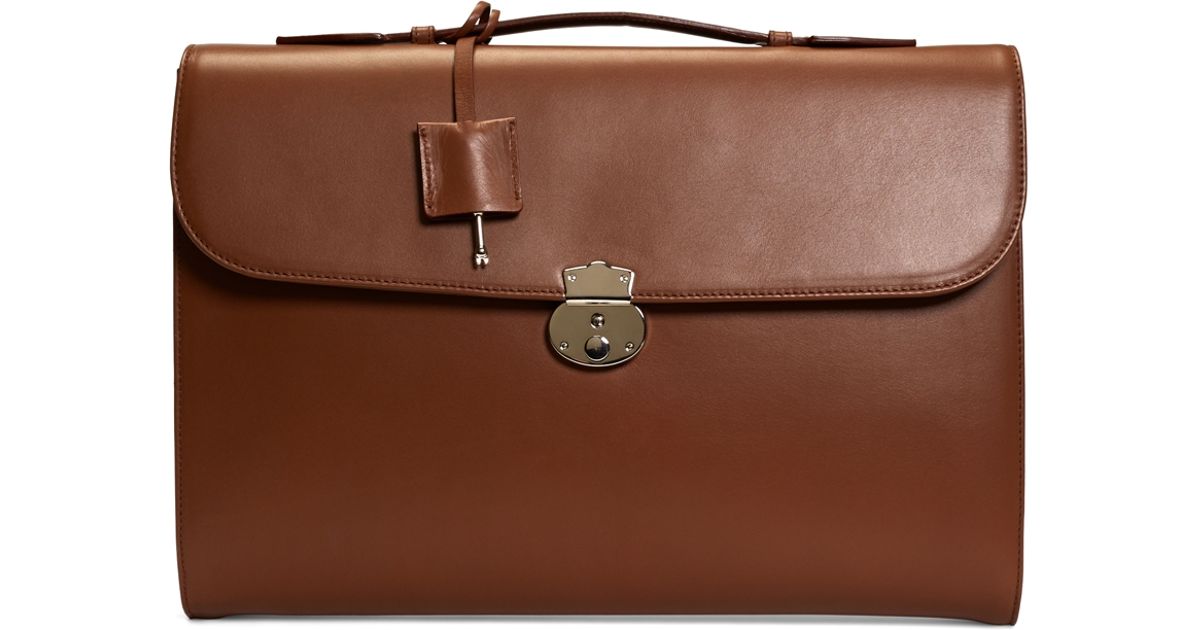 brooks brothers leather briefcase