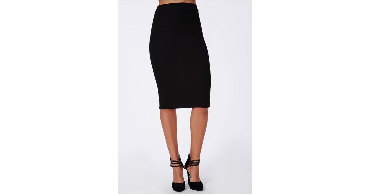 bodycon black maxi skirt