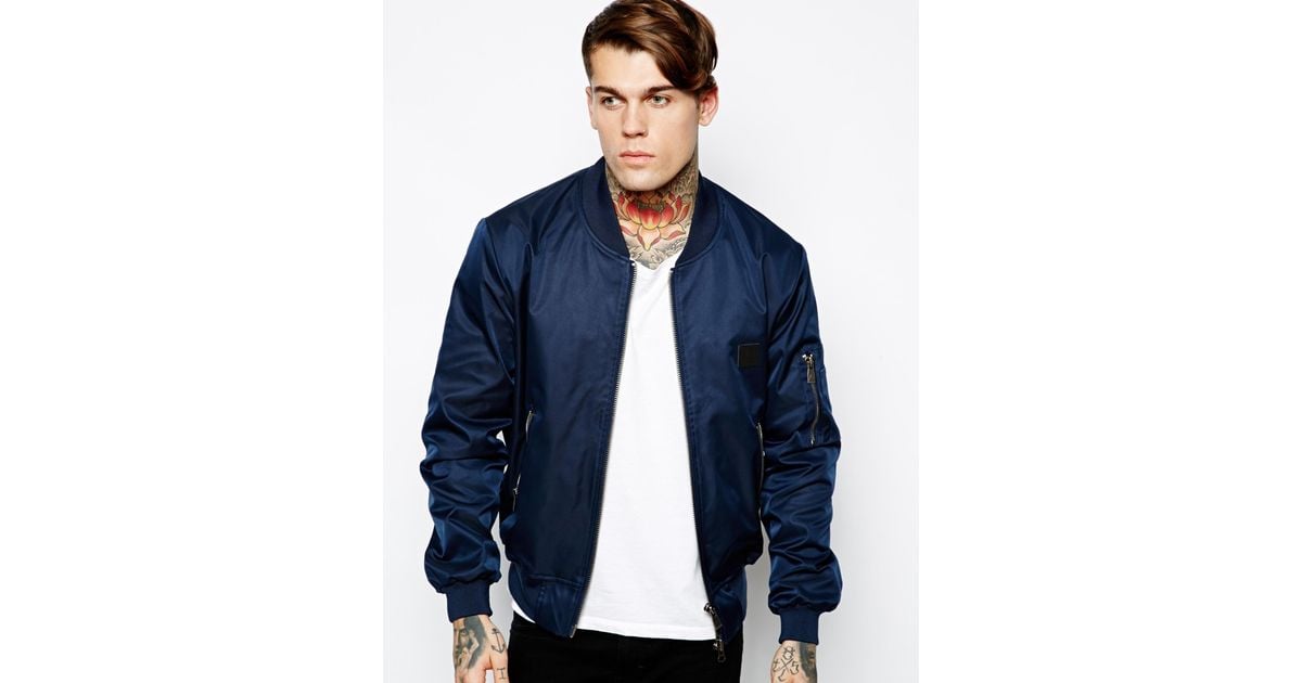 Lyst - Eleven Paris Bomber Jacket in Blue for Men